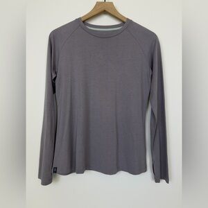 Free Fly Bamboo Long Sleeve Top Dusty Purple Gray Size S